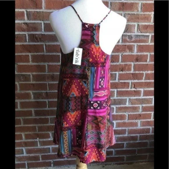 Pearle 88 Fab'rik Pink Tribal Racer-back Dress‎ - S - Picture 3 of 5